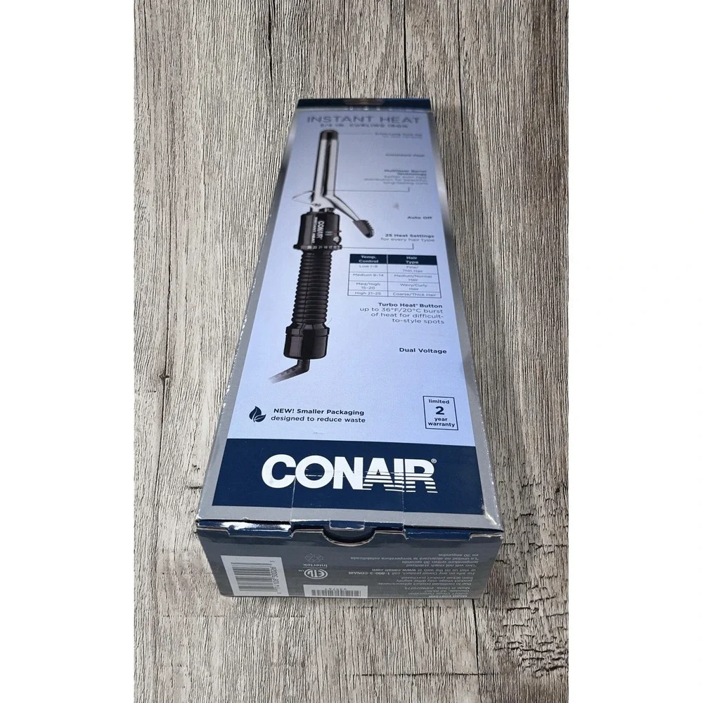 Conair Curling Iron Instant Heat Fast Heat 25 Settings 3/4